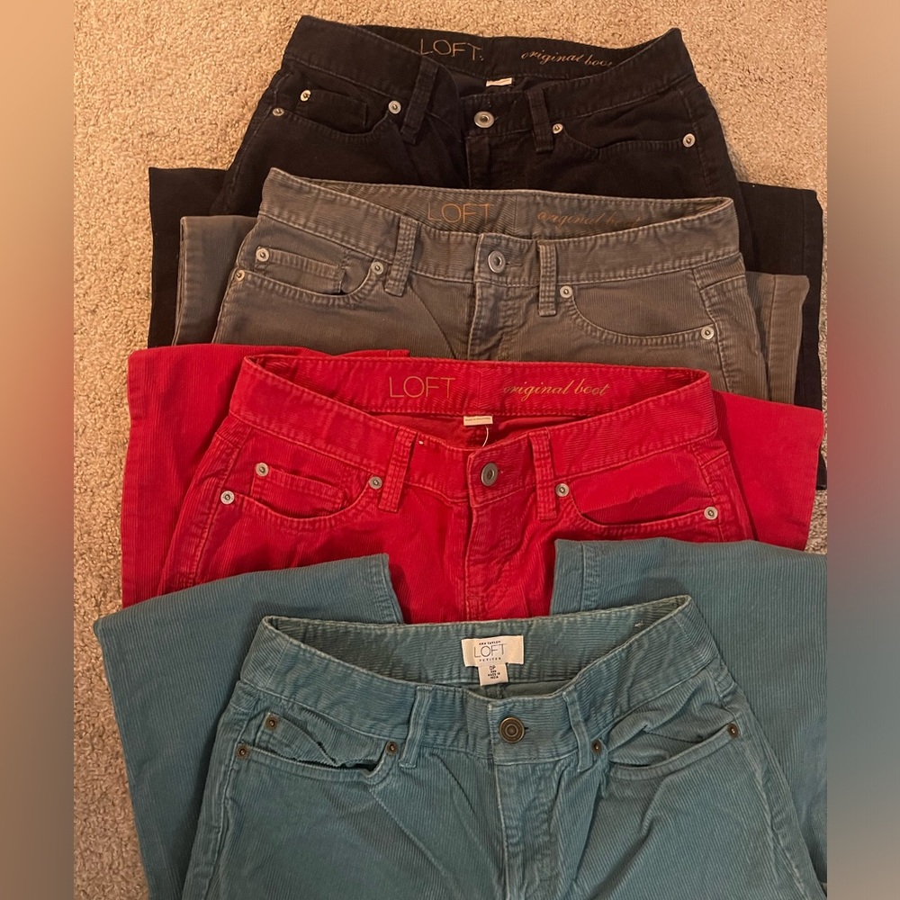Loft, corduroy boot cut pants
